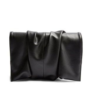 Topshop | Convertible Clutch | Gold Chain Strap | Black Faux Leather